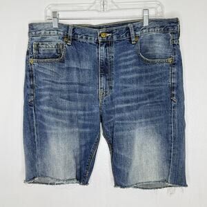 Levi's Blue Washed Denim Flat Front Men’s Shorts